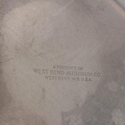 Vintage West Bend Aluminum Centerpiece Bowl with Decorative Fruit- Approx 13 1/2" in Diameter