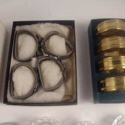 Collection of Napkin Rings- Assorted Materials and Makers