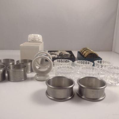 Collection of Napkin Rings- Assorted Materials and Makers