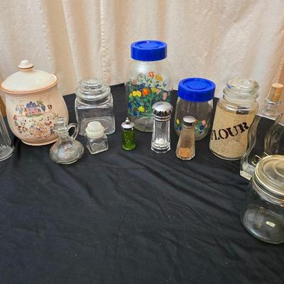 Assortment of kitchen storage containers and canisters