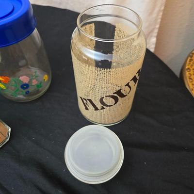 Assortment of kitchen storage containers and canisters