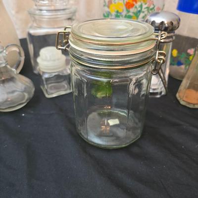 Assortment of kitchen storage containers and canisters