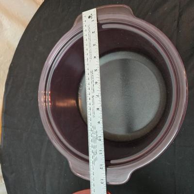 Vintage Corning ware Visions cranberry 3.5L dutch oven stock pot