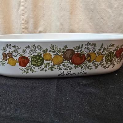 Corning ware spice life covered dish with condiment set - and other "vegetable themed" cookware