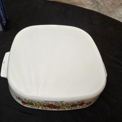 Corning ware spice life covered dish with condiment set - and other "vegetable themed" cookware