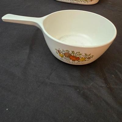 Corning ware spice life covered dish with condiment set - and other "vegetable themed" cookware