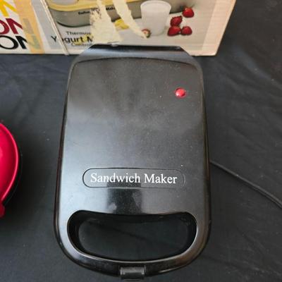Salton Yogurt maker - one serving sandwich maker - and one serving waffle maker