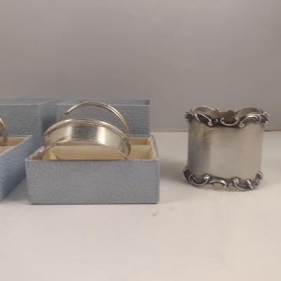 Collection of Sterling Silver Napkin Rings- Approx Total Weight 110.6 Grams
