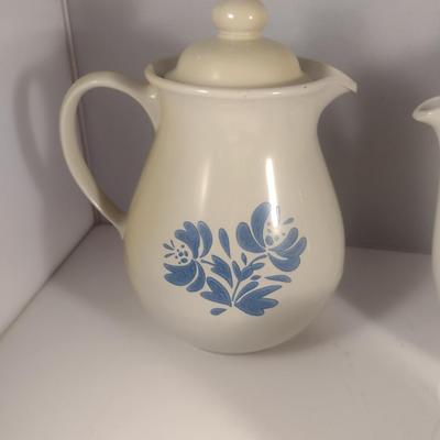 Pfaltzgraff Yorktowne Coffee Pot, Insulated Plastic Carafe, Creamer, and Covered Sugar Bowl