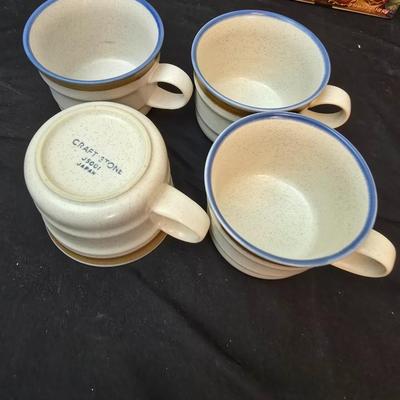 Let's have some fall tea! Two reverwear tea kettles with sets of mugs and some Carmel apple tea to share