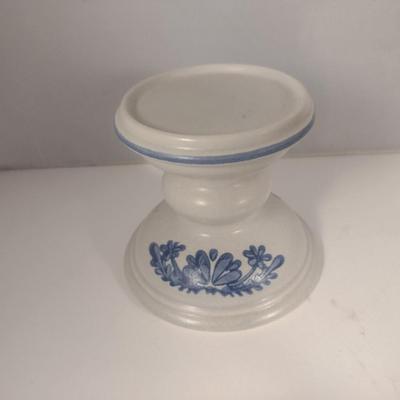Pfaltzgraff Yorktowne Pottery Table Ware- Salt and Pepper Shakers, Covered Butter Dish, Pedestal Candle Holder