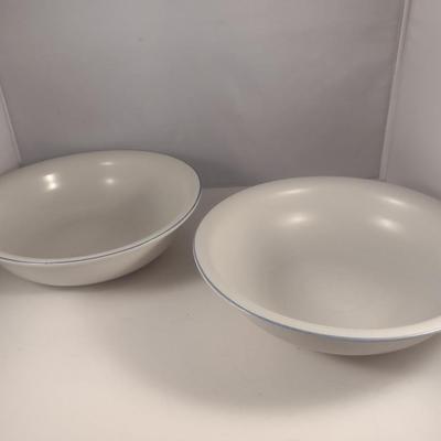 Pfaltzgraff Pottery Pair of 3 Quart 12" Bowls- Only One is Marked