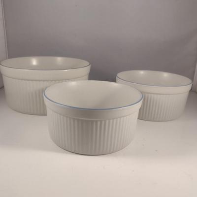 Pfaltzgraff Yorktowne Pottery Souffle/Baking Dish Trio