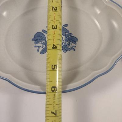 Pfaltzgraff Yorktowne Pottery Small Dish Collection- Relish, Crescent Shaped Salad, Corn Holders, Oval Scalloped Plates