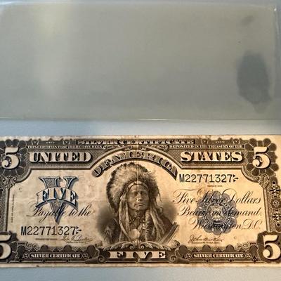 Very Rare 1899 5 Dollar Silver Certificate Chief Note