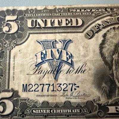 Very Rare 1899 5 Dollar Silver Certificate Chief Note