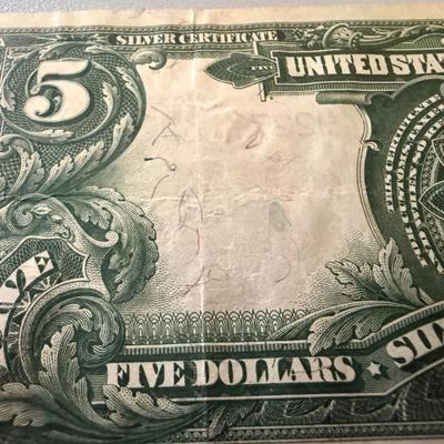 Very Rare 1899 5 Dollar Silver Certificate Chief Note