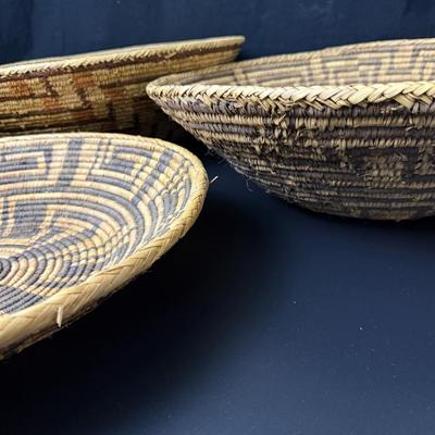 4 Large Native American Handmade Baskets