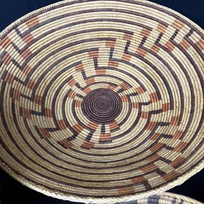4 Large Native American Handmade Baskets