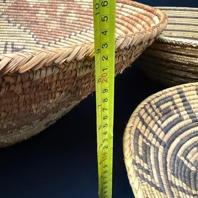 4 Large Native American Handmade Baskets