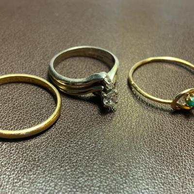 14k Ring Lot - 4.9 grams total lot weight size 4,7,7