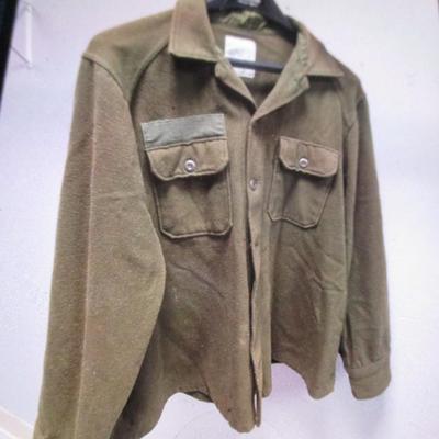 Sale Photo Thumbnail #2493: Vintage Military Wool Field Shirt Size XL