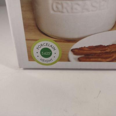 Ceramic Grease Container with Strainer- New in Box