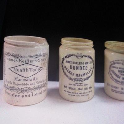 James Keiller & Son's Health Tonic Marmalade Dundee Orange Empty Jars #27