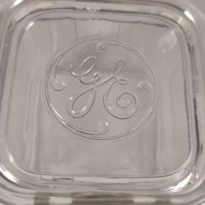 Vintage GE Square Refrigerator Dish with Lid