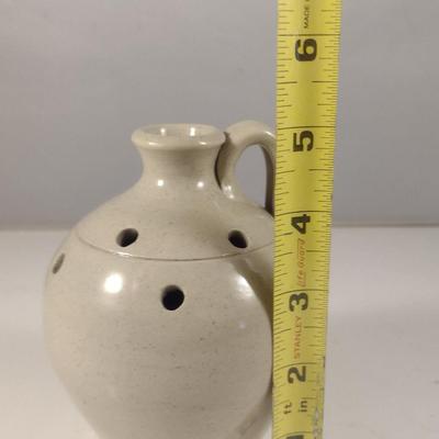 Williamsburg Pottery Factory Flower Frog Jug Vase- Approx 5" Tall