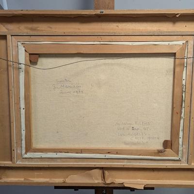 Artist Gregorio Mariani Italian Painting With Custom Ornate Frame