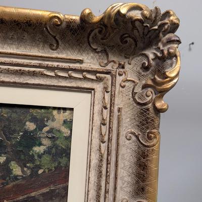 Artist Gregorio Mariani Italian Painting With Custom Ornate Frame