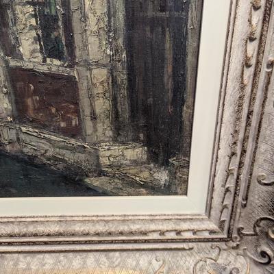Artist Gregorio Mariani Italian Painting With Custom Ornate Frame