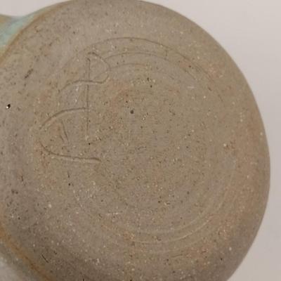 Pottery and Wood Ladle- Signed by Maker