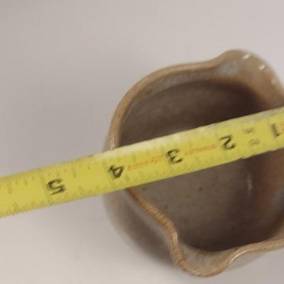 Pottery and Wood Ladle- Signed by Maker