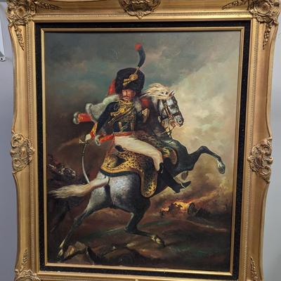 Theodore Gericault Mounted Officer Of The Guard Custom Framed Print