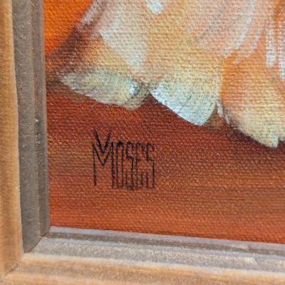 Original Framed Art Painting on Canvas 'The Chamber Pot' by V. Moses
