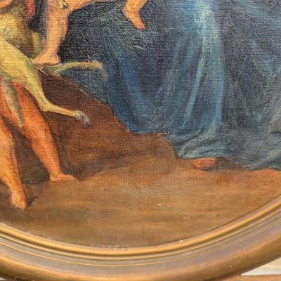 Framed Painting Madonna With Angels & Children