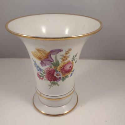 Royal Crown Porcelain Trumpet Vase- Approx 7" Tall