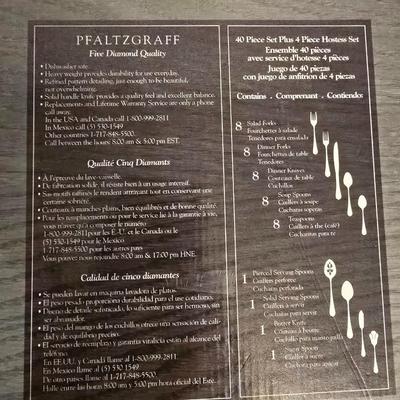 Complete Pfaltzgraff Perennials 40-piece flatware set
