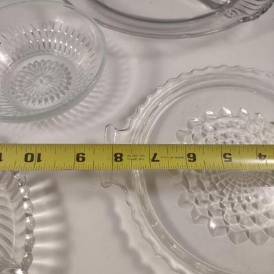 Collection of Glass Serve Ware- Bowls, Platter, Divided Plates