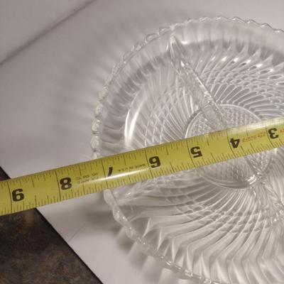 Collection of Glass Serve Ware- Bowls, Platter, Divided Plates