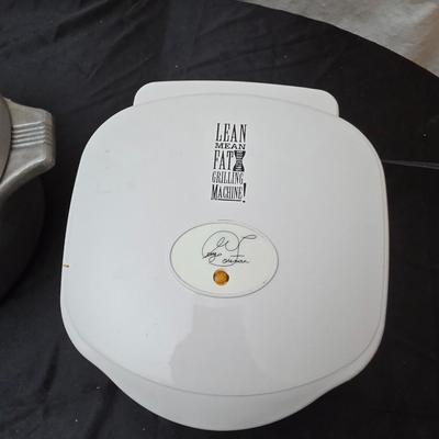 Dash waffle maker - George foreman lean mean fat grilling machine grill and a 5-quart Magnalite pot with lid -