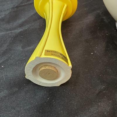 Vintage ceramic Double bud vase and a set of vintage space needle - Seattle Washington Mold salt & pepper shakers