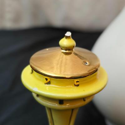 Vintage ceramic Double bud vase and a set of vintage space needle - Seattle Washington Mold salt & pepper shakers