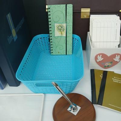 Office organization and Office supplies - notepads - baskets - notebooks - and more