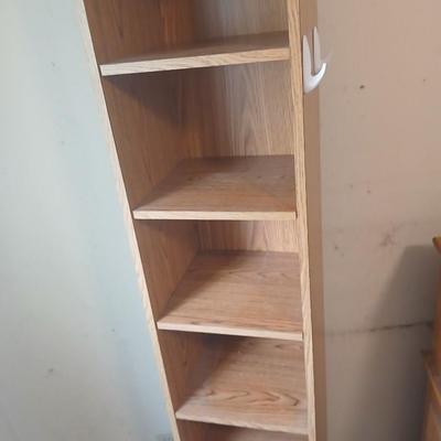 71" Tall narrow storage shelf with adjustable shelves