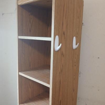 71" Tall narrow storage shelf with adjustable shelves