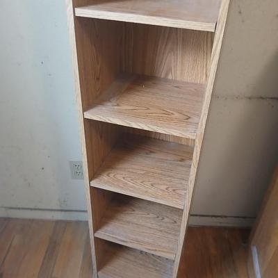 71" Tall narrow storage shelf with adjustable shelves