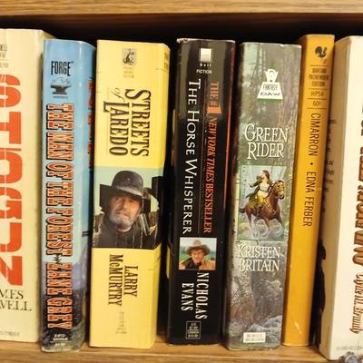 Mostly western themed Paperback book collection - Zane Grey - Larry Mcmurtry - Louis L'amour - Tony Hillerman and more